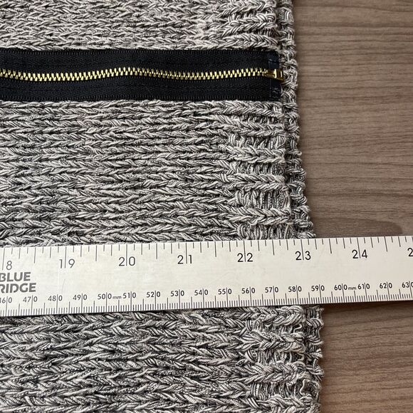 3 for $25-H&M Short Sleeve Top Sweater Women's Med Gray Zipper Back - Picture 5 of 7